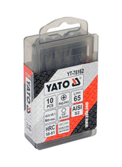 Double End Screwdriver Bits 1/4"x65mm PH3-PH3 10pcs/Box Yato Brand YT-78162