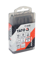 Double End Screwdriver Bits 1/4"x65mm PH1-PH2 10pcs/Box Yato Brand YT-78163