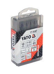 Double End Screwdriver Bits 1/4"x65mm PH3-6.5MM 10pcs/Box Yato Brand YT-78167