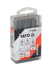 Double End Screwdriver Bits 1/4"x65mm PH2-PH3 10pcs/Box Yato Brand YT-78164