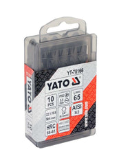 Double End Screwdriver Bits 1/4"x65mm PH2-5.5MM 10pcs/Box Yato Brand YT-78166