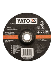 Metal Cutting Disc 180x22x3.2mm Depressed Center Yato Brand YT-6119