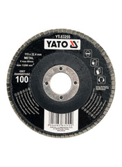 Flap Disc Gr.100 Rugular Shape Fibre Glass Backing 115mm Yato Brand YT-83255