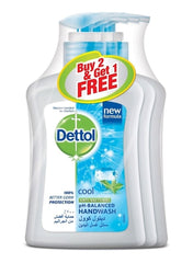 Dettol 3-Piece Cool Anti-Bacterial Liquid Hand Wash 200 ml