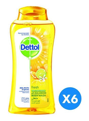 Fresh Anti-Bacterial Body Wash Pack Of 6 Gold 250ml