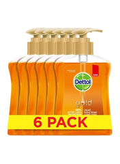 6-Piece Daily Clean Liquid Hand Wash Gold 200millimeter