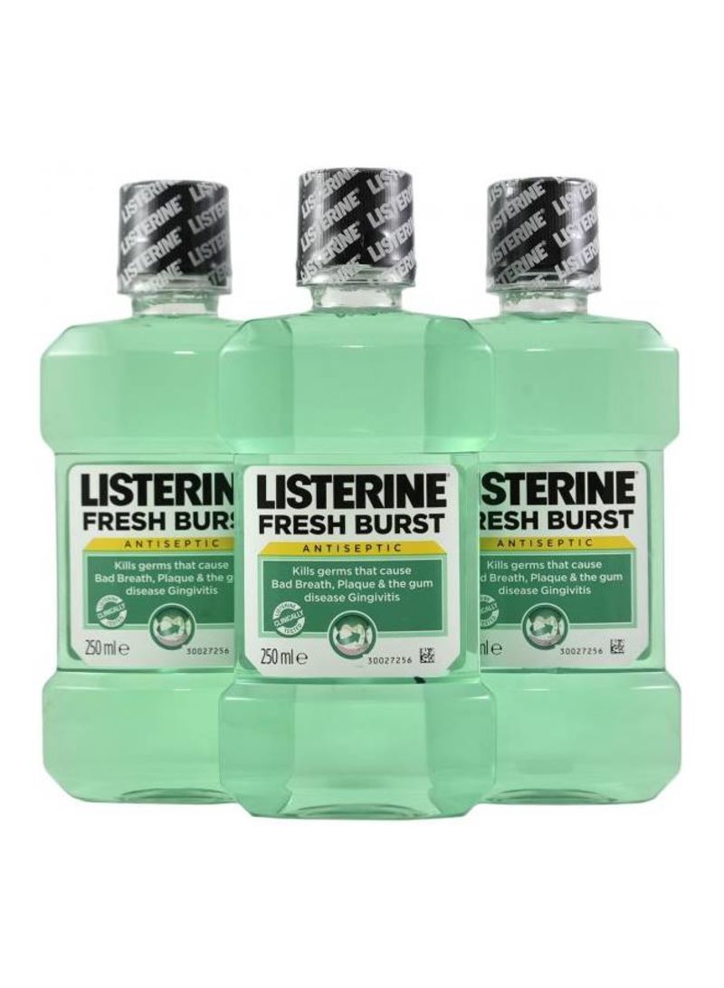 3-Pack Fresh Burst Mouthwash 250ml - Telemall UAE