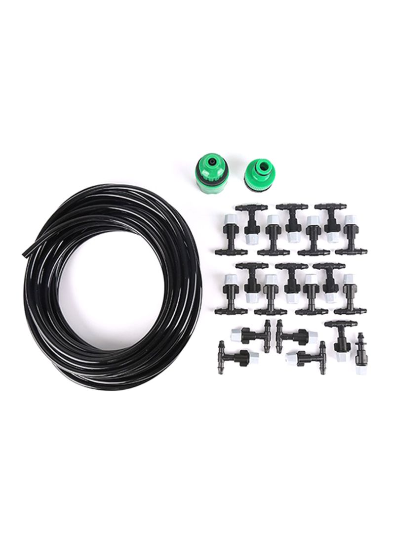 Outdoor Garden Plants Irrigator Misting Cooling System with Plastic Mist Nozzles Black - Telemall UAE