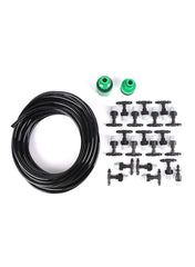 Outdoor Garden Plants Irrigator Misting Cooling System with Plastic Mist Nozzles Black - Telemall UAE