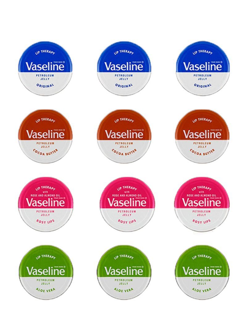 Pack Of 12 Assorted Lip Therapy 20g - Telemall UAE
