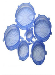 Silicone Stretch Fresh Food Cover Stretch Lids, 6-Pack of Various Sizes - Telemall UAE