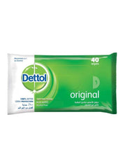 Dettol Original Anti-Bacterial Skin Wipes, 40 Wipes - Telemall UAE