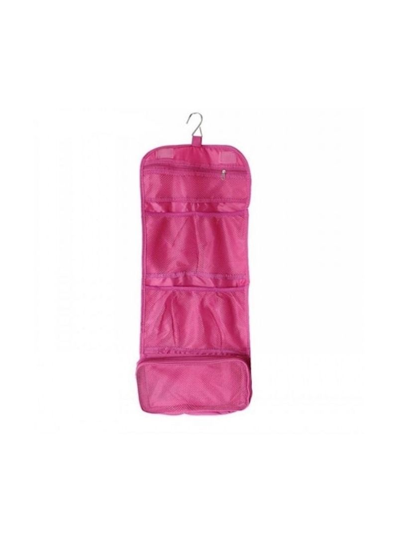 Travelling Wash Bag Storage Bag Portable Hanging Zipper Bag Pink - Telemall UAE