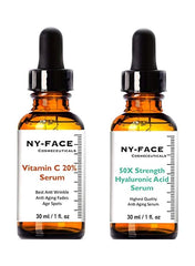 2-Piece Vitamin C Serum And 50x Strength Hyaluronic Acid Serum Set 30ml
