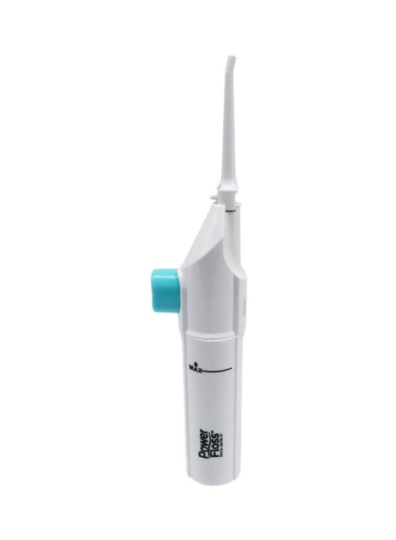 Portable Power Dental Floss Water Jet White/Blue - Telemall UAE