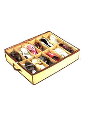 Shoe Organizer Beige/Brown - Telemall UAE