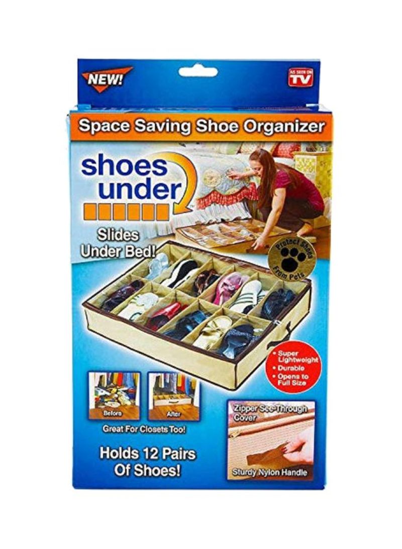 Shoe Organizer Beige/Brown - Telemall UAE