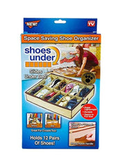 Shoe Organizer Beige/Brown - Telemall UAE