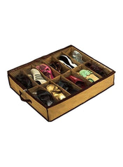 Shoe Organizer Beige/Brown - Telemall UAE