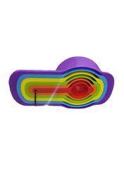 3 Cups And 4 Spoon Measuring Tool Multicolour 10centimeter - Telemall UAE