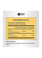 Calcium With Vitamin D3 Dietary Supplement 600 mg - 120 Capsules