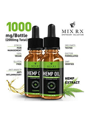 Pack Of 2 Enhanced Hemp Oil Pepermint 30ml