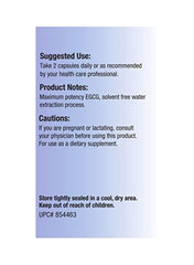 EGCG Green Tea Super-Potent Extract 670mg - 90 Capsules