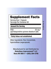 PQQ Dietary Supplement - 60 Capsules