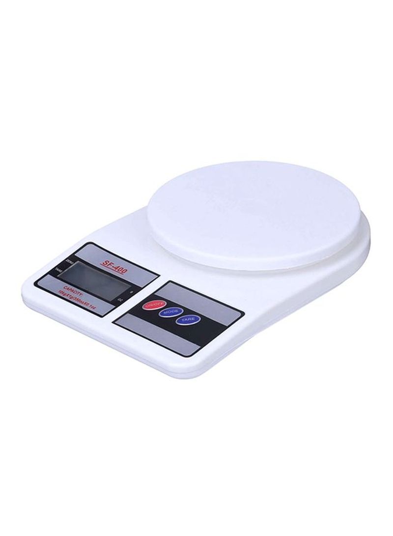 Digital Kitchen Scale White 25x19x5centimeter - Telemall UAE