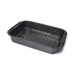 Fissman Kitchen Bakeware Roaster Pan With Removable Rack Non-Stick Coating