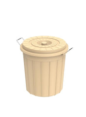 Cosmoplast Round Plastic Drum W Lid 35 L Ivory