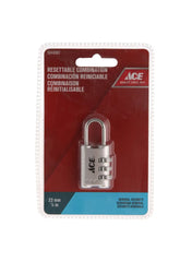 3 Dial Zinc Alloy Combination Luggage Padlock 23mm