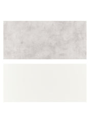 Wall Panel Double Sided White Light Grey Concrete Effect 119.6X55Cm