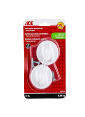 Robe Hooks With Screws White
