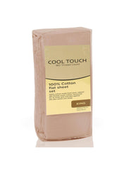 Touch King Flat Sheet 260 x 270 cm, Taupe