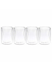 Borosilicate Glass Double Wall Mug Set 200 ml, 4 Pc