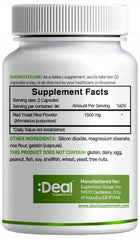 Red Yeast Rice Dietary Supplement 1500 Mg - 180 Capsules