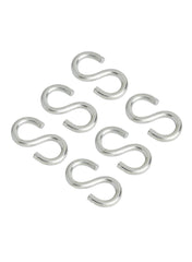 Zinc Plated Steel S Hook Pack 3 X 30 Mm 6 Piece