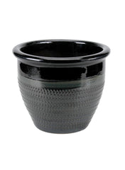 M Planter Relief Ceramic Plant Pot