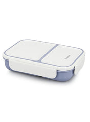 Plastic Lunch Box W Section 20 X 14 X 5 Cm Blue