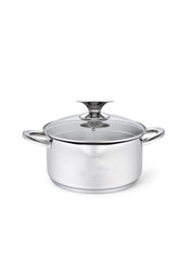 Elegance Stainless Steel Stockpot Glass Lid (18 Cm)