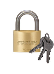 Brass Standard Shackle Padlock W 3 Keys 50 mm