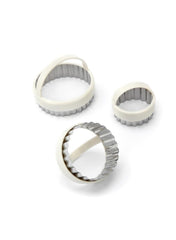 Stainless Steel Wavy Round Cookie Cutter Set Fr1762 3Pcs