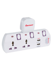 Oshtraco 2-Way T-Socket Plug With USB Port