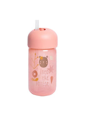 Straw Trainer Bottle Forest Pink For Babies L3