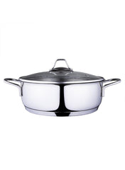 Modernist Stainless Steel Saute Pan Withlid 24Cm