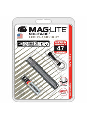 Maglite Solitaire 1-Cell AAA LED Flashlight Blister Pack Gray 47 Lumen SJ3A096