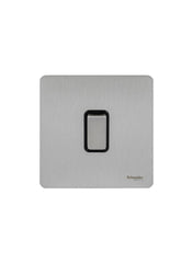 Ultimate Screwless Flat Plate Switch With Black Insert 1 Gang Intermediate 16Ax 230V GU1414-BSS