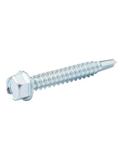 Zinc Plated Carbon Steel Self Drilling Hex Screw Pack 5.5 X 38 Mm 25 Piece