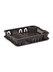 Large Plastic Dish Rack With Drainer Dark Brown